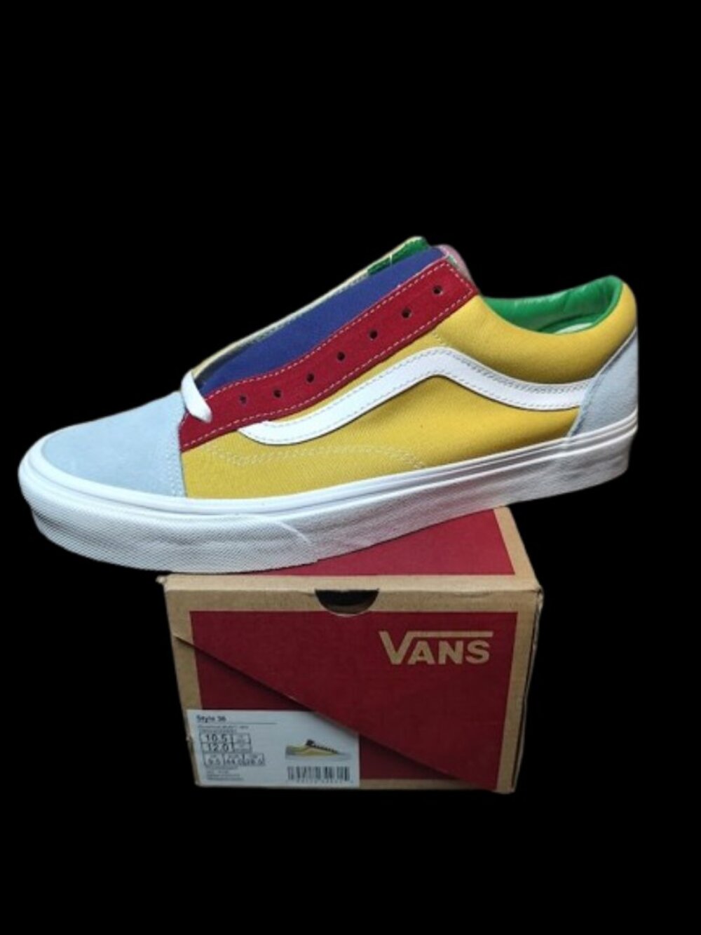Vans Style 36 Sunshine Multi True White VN0A3DZ3WNY Men Size 10.5 Women 12 NIB